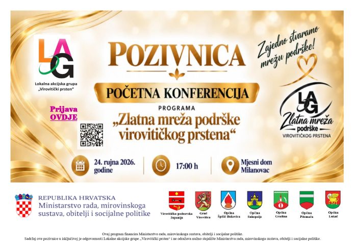 Pozivnica za početnu konferenciju (Milanovac, 24.09.2026., 17 h)